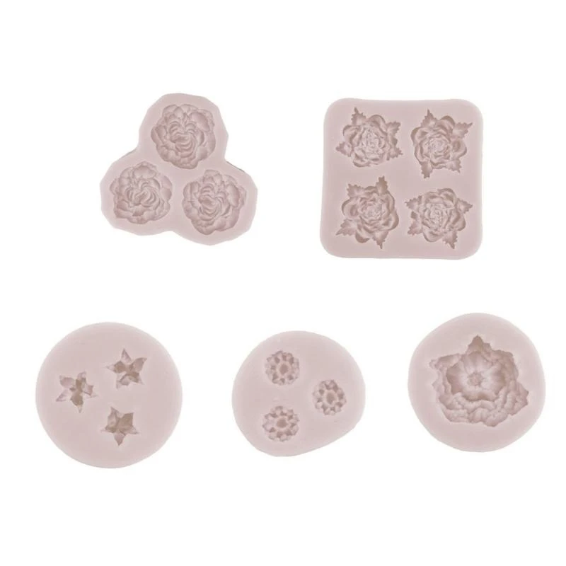 

Flower Series-Cake-Decor Silicone Mold Chocolate Candy Mold Gypsum Ornament DIY