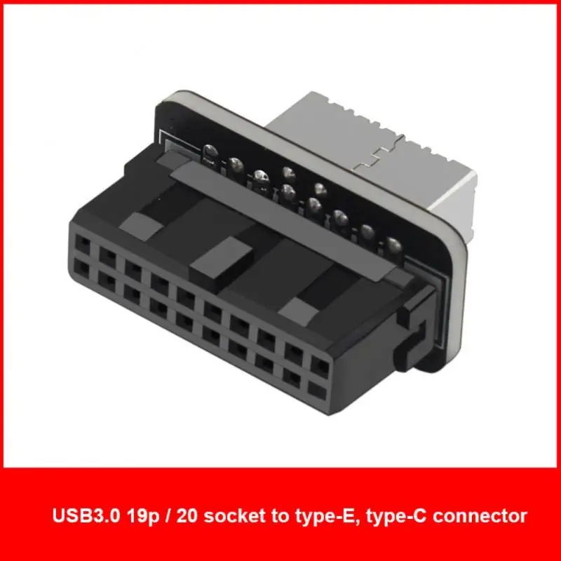 20pin เป็น19PIN แปลง USB 3.0ส่วนหัวภายในกับ USB 3.1/3.2ชนิด C ด้านหน้าชนิดอะแดปเตอร์สำหรับขั้วต่อเมนบอร์ดคอมพิวเตอร์ Riser