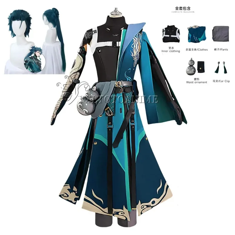 Wuthering Waves Jiyan أزياء تنكرية شعر مستعار موحد منتصف الليل رينجرز جنرال جينتشو هوانغ لونغ حفلة الهالوين النساء والرجال