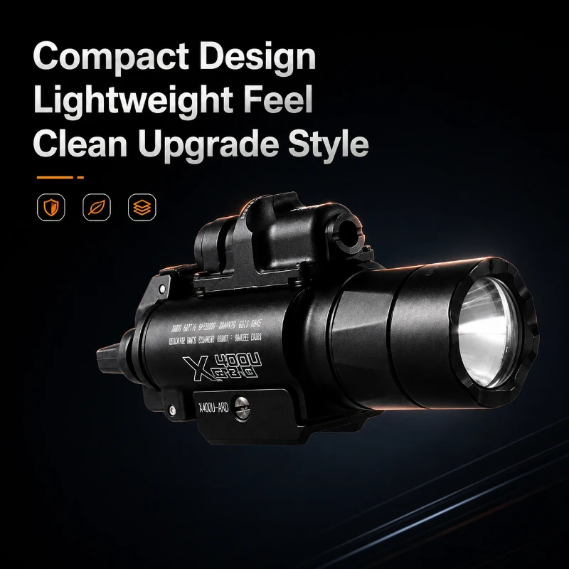 X400U Alloy Portable Lamp Quick Detach Under Mount High Lumen Torch Adjustable Light Alignment