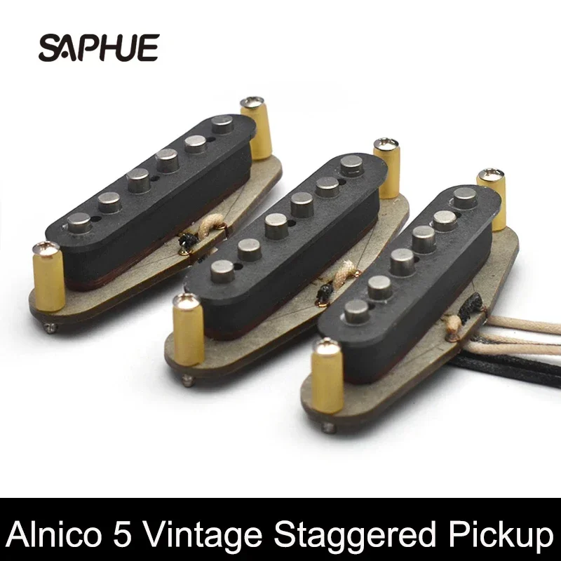 SSS Alnico 5 Vintage Staggered ST Style Electric Guitar Pickup, Handmade 50\'s Sound Style, Electric Anico V Guitar Pickup