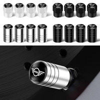 4Pcs  Metal Car Wheel Tire Valve Air Stem Cap For MINI Cooper JCW R56 R60 R50 R53 R55 Clubman Countryman Badge Auto Accessories