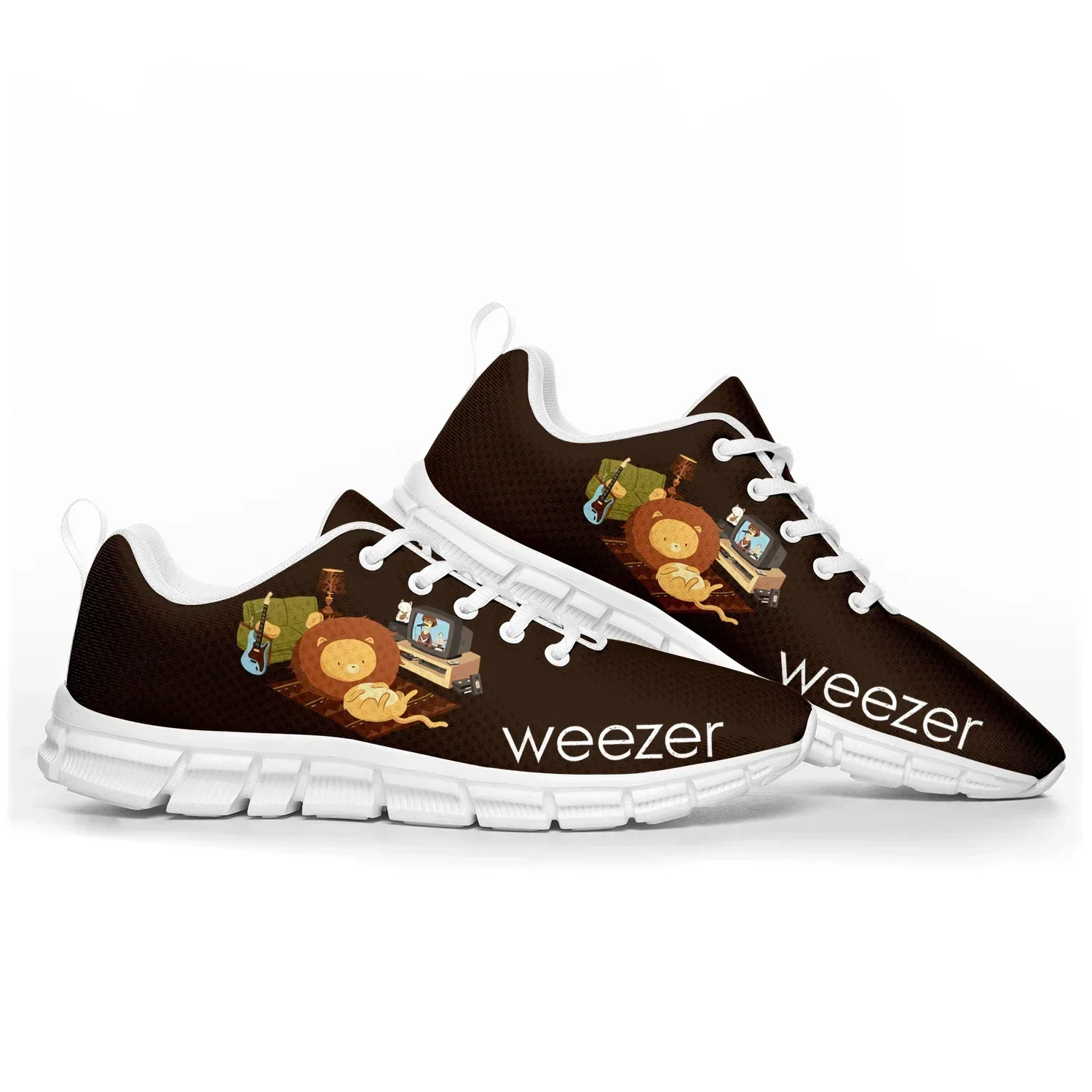

Кроссовки Weezer Pop Rock Band в стиле спортивной обуви для мужчин, женщин, подростков и детей, повседневные, на заказ, высокого качества, для пар, белые