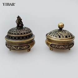 Lotus Flower Incense Burner Buddhism Buddha Holder Brass Mini Sandalwood Censer Incense Metal Craft Home Decoration