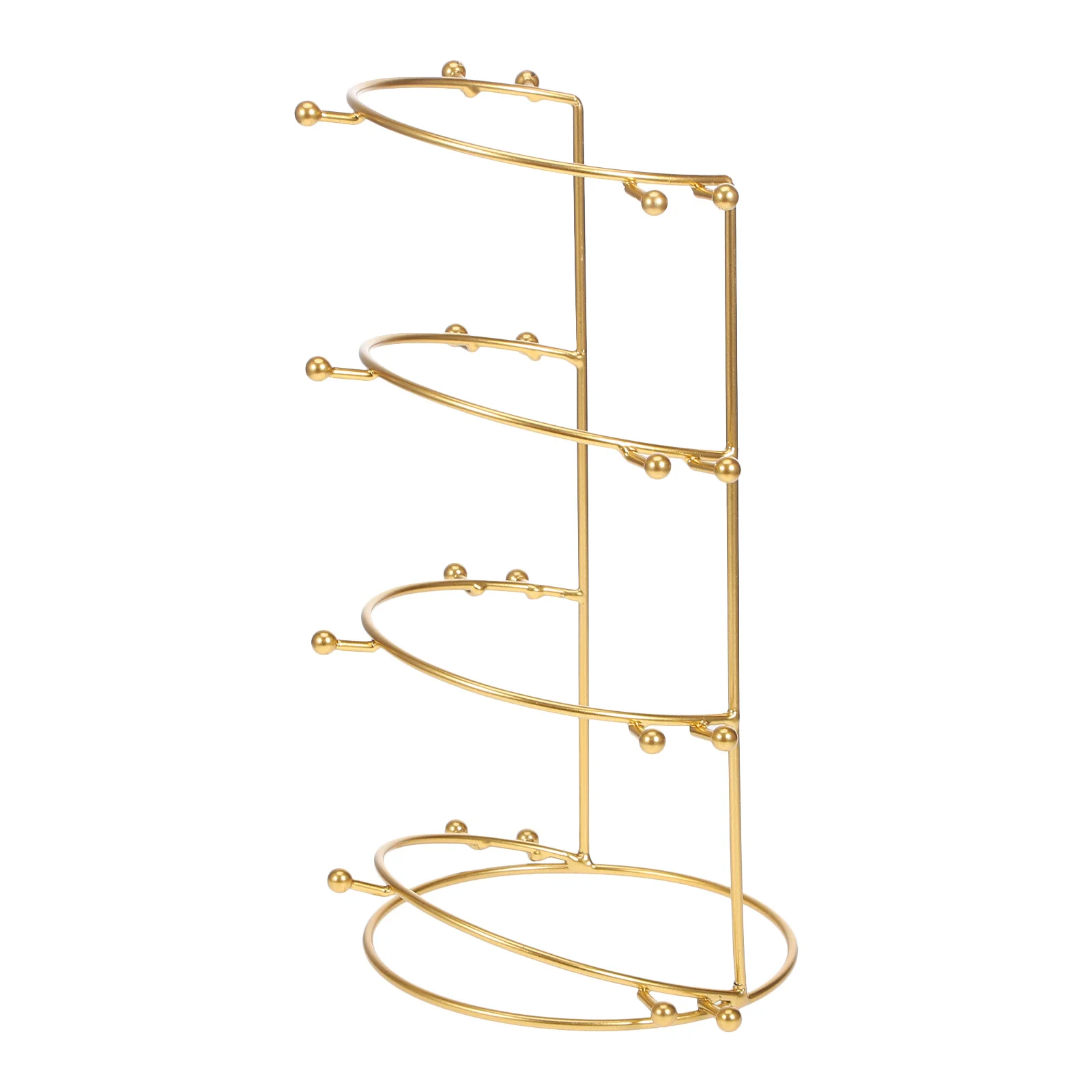 4-Tier Metal Crown Headband Stand Display Organizer Storage Rack for Bridal Crown Desktop Hairband Holder Headband Holder