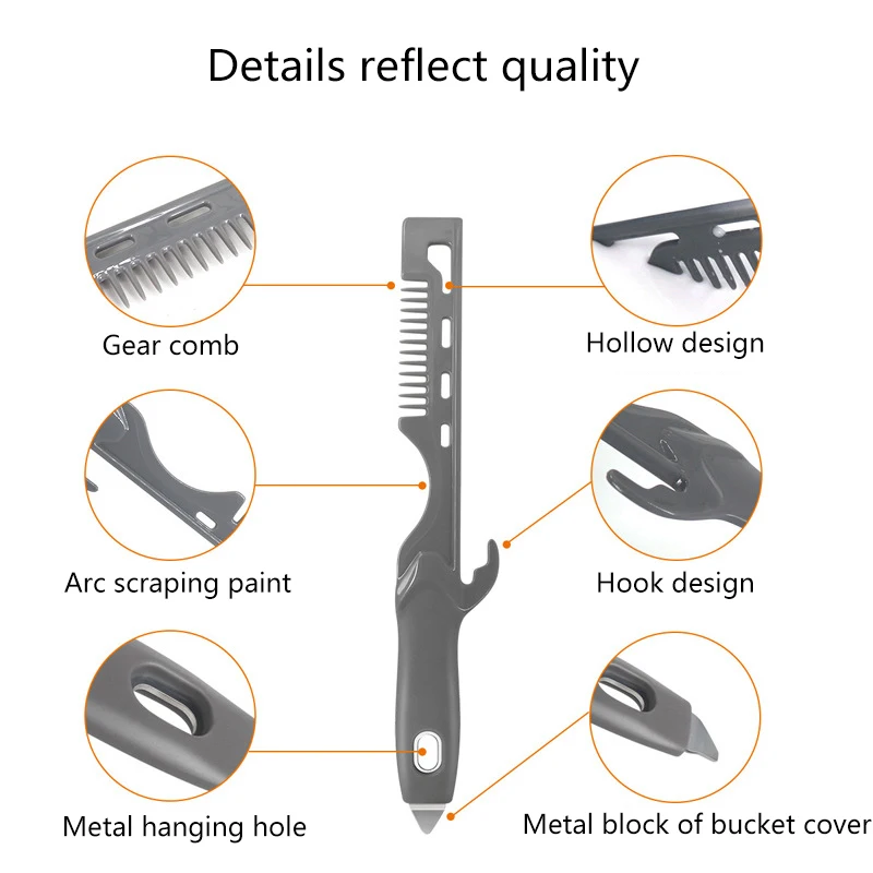 For Plastic Drum Scraper Of Latex Paint And Water-based Paint Multi Functional Paint Mixer With Glove Hook, Suitable