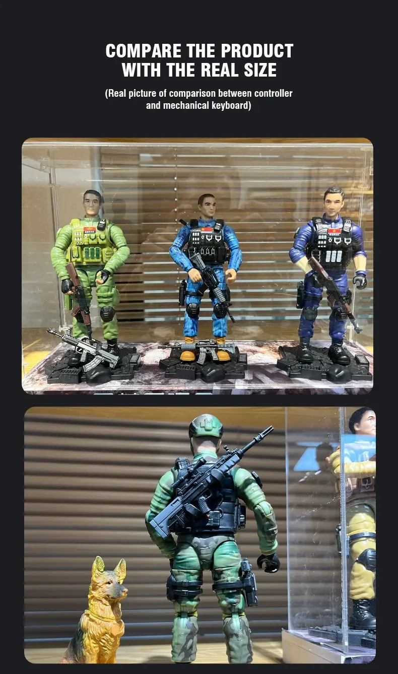 โมเดลทหาร 1STK ของเล่นข้อต่อขยับได้ ฟรีแอคชั่น โมเดล PVC ฟิกเกอร์โมเดล กล่องสุ่ม ของตกแต่ง ตุ๊กตาทหารเด็กชาย ของขวัญคริสต์มาส