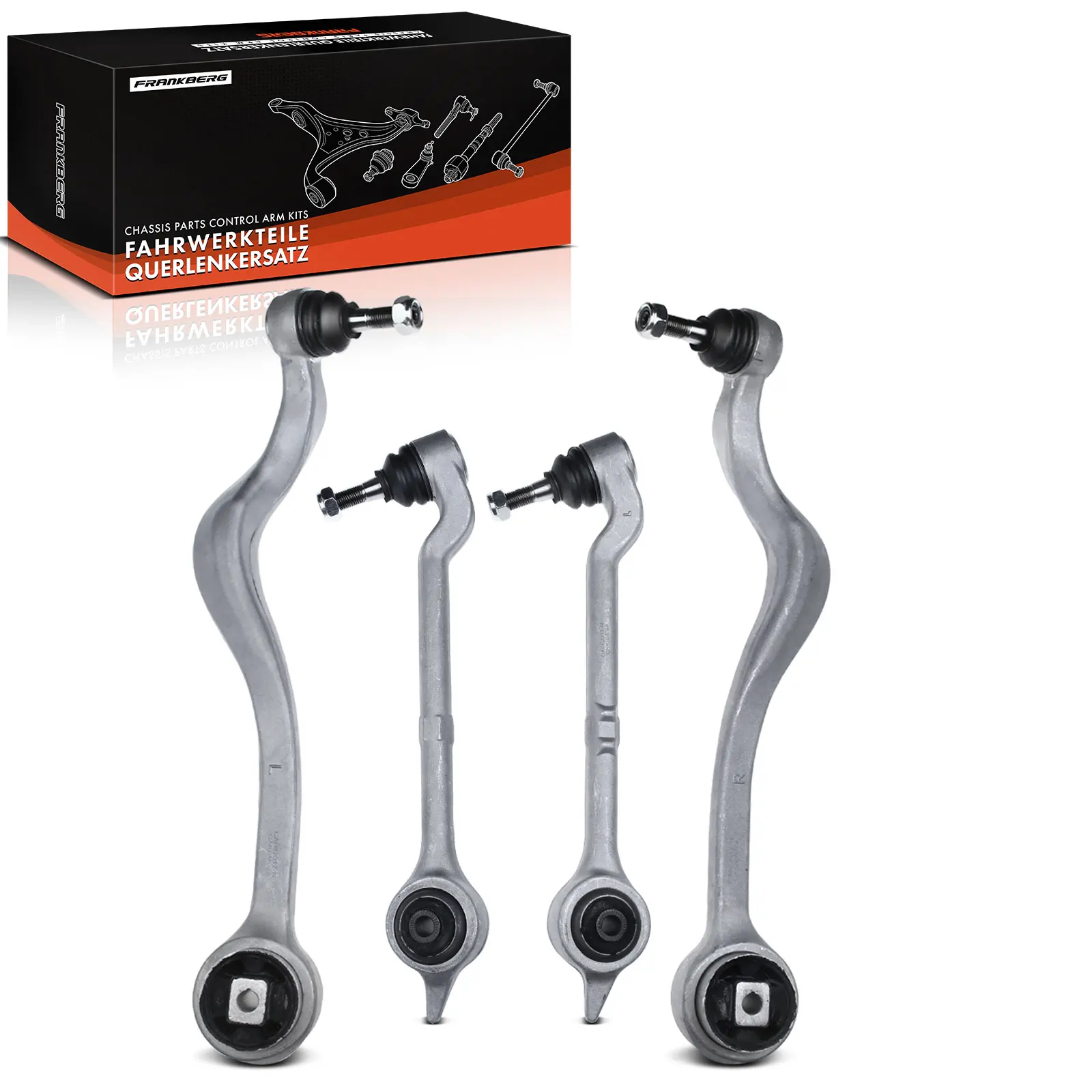 Frankberg 4-delige draagarmset vooras voor BMW 5 Serie E39 5 Serie Touring 1995-2004 31121094233 31121093449 31121094234