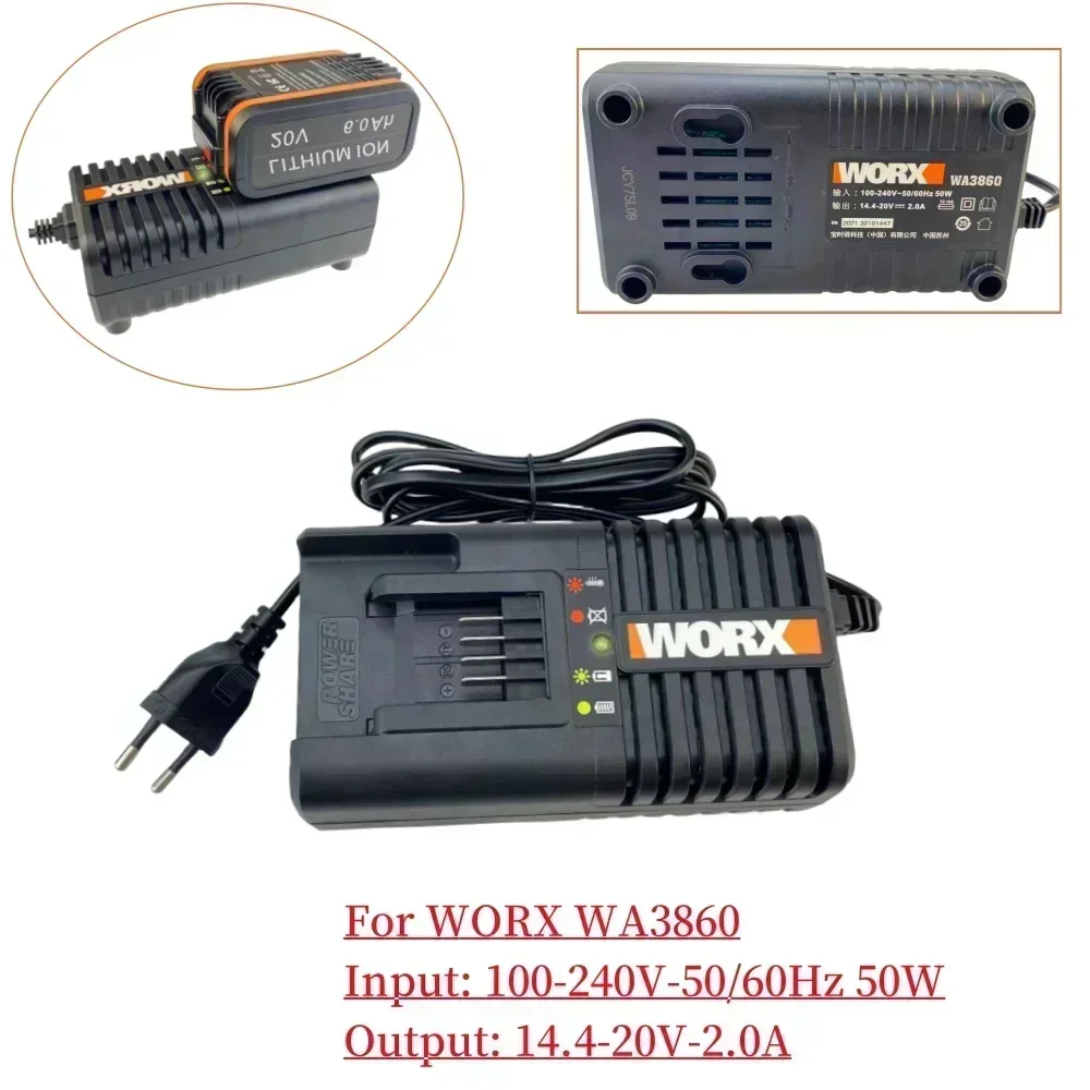 For Worx WA3553 20V 6.0Ah Battery Cordless Power Tool Spare Batteriies WA3572 WA3553 WX390 WA3551 WX176 WX178 Battery