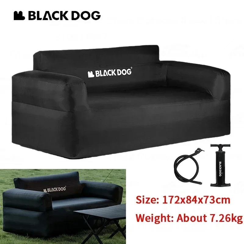 

Naturehike BLACKDOG Air Sofa Camping Chair Inflatable Armchair Folding Couch Beach Tourist Double Seat Portable Waterproof Black