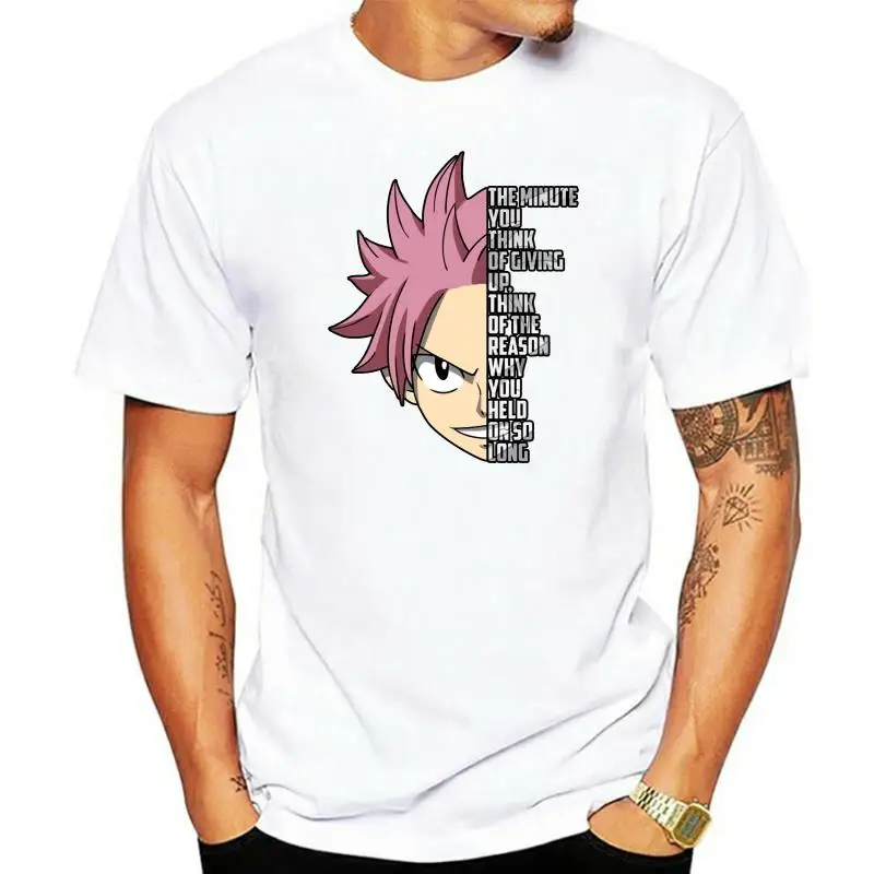 2022 Fashion Fairy Tail T Shirt Men Short Sleeve Cotton T Shirts Fairy Tail Men Clothing Tops