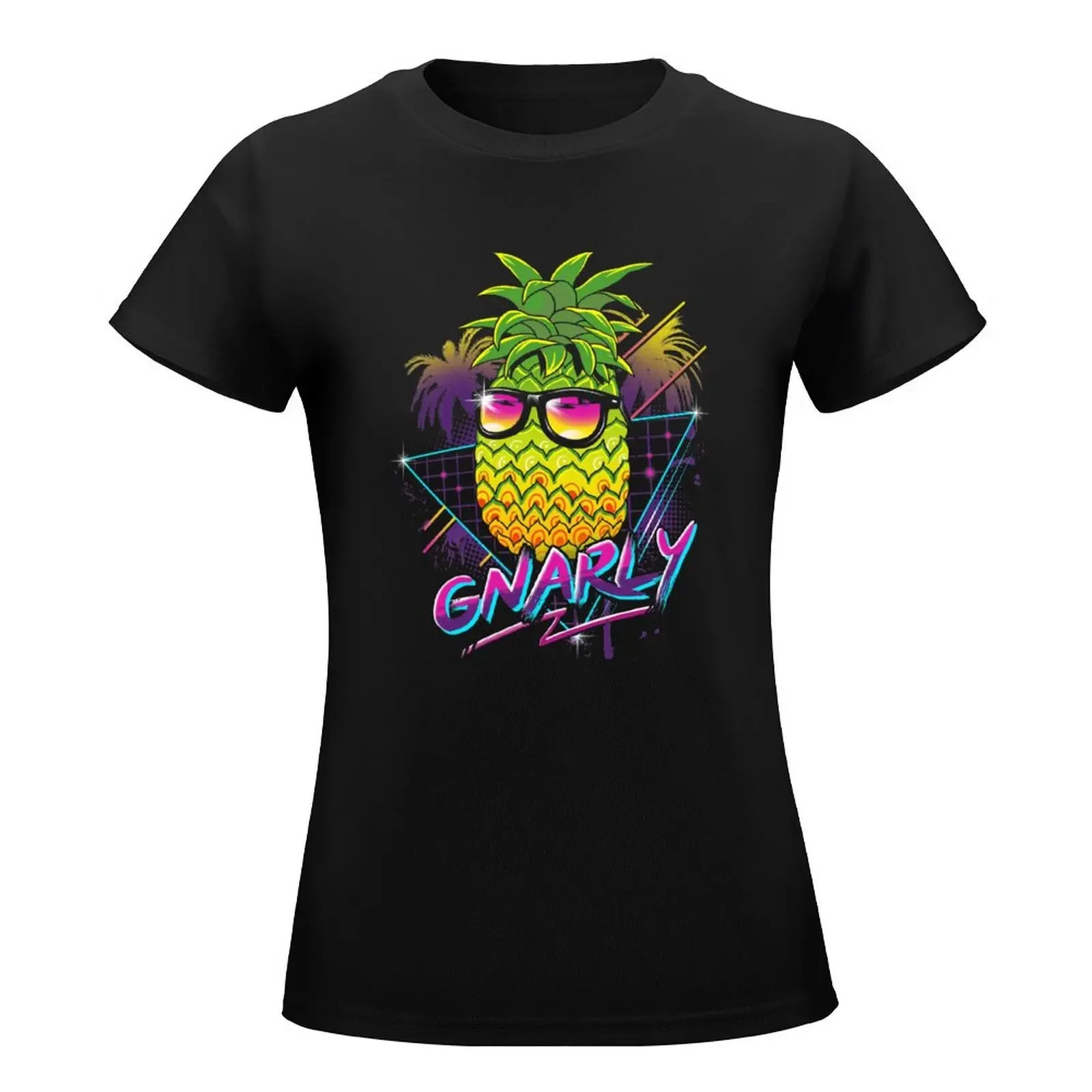 Rad Pineapple T-Shirt anime clothes shirts graphic tees kawaii clothes oversized workout shirts for Women