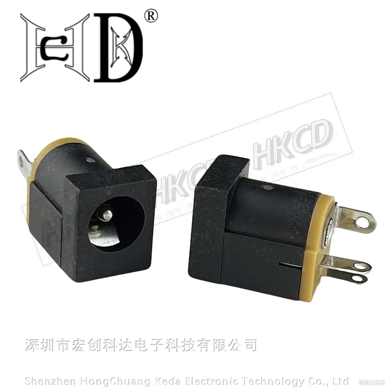 5pcs DC012 5.5*2.1/2.5mm 3Pin Vertical DIP DC Power Jack Female Socket Through Hole PCB Mount Power Supply Interface Connector