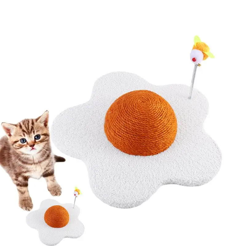 

Cat Scratching Pad Scratching Board Sisal Kitten Toys Indoor Games Interactive Toys Flower Shape Furniture Protector For Walls