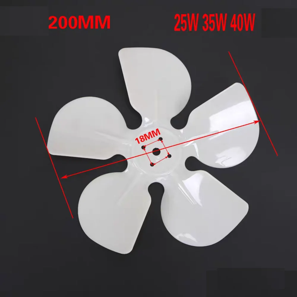 

200mm 170mm Fan Parts 5-Blade Clockwise counterclockwise Plastic Aluminium Fan Blade For Cooling Motor use