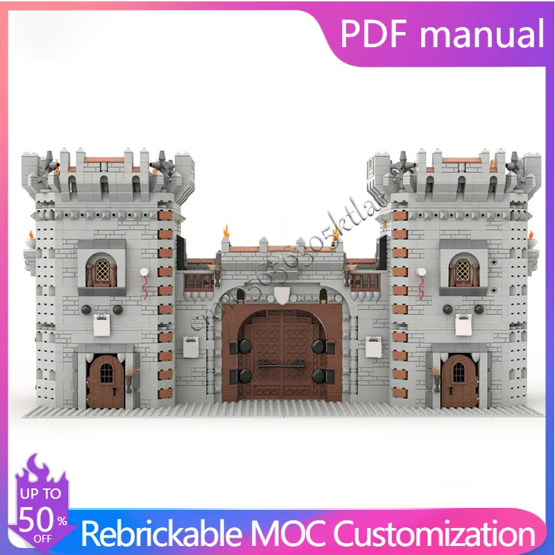 3777 PCS MOC Customize Medieval Castle Gate Model Building DIY Blocks Modular Architecture Display Toy Assembly Christmas Gift