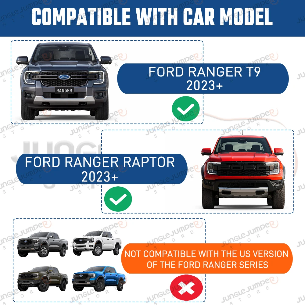 Sun Rain Guards For Ford Ranger T9 2023 2024 2025 Wildtrak Sport XLT XLS XL Smoke Black Window Visor Double Cab Car Accessories