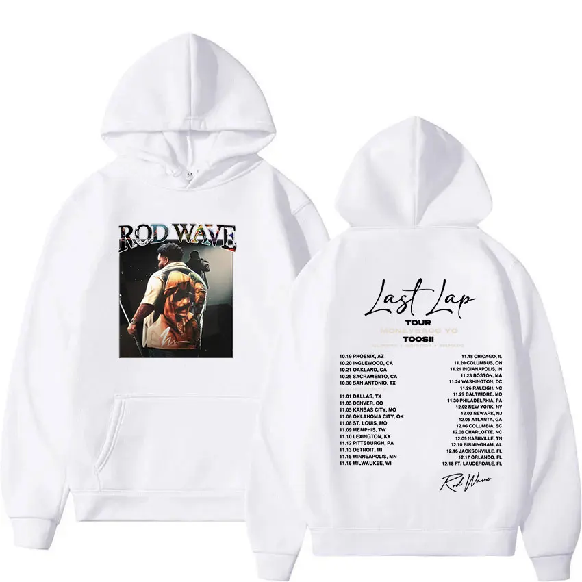 Rod Wave Last Lap Tour 2024 Album Hoodie Men Women Vintage Fashion Oversized Sweatshirt Hip Hop Harajuku Pullover Clothing Hoody