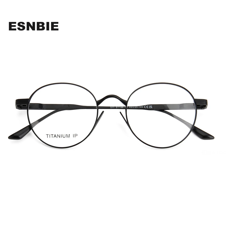 Lightweight IP Plating Titanium Circle Eyewear Frame Men Women Retro Round Optical Glasses Frame Myopia Prescription Spectacle