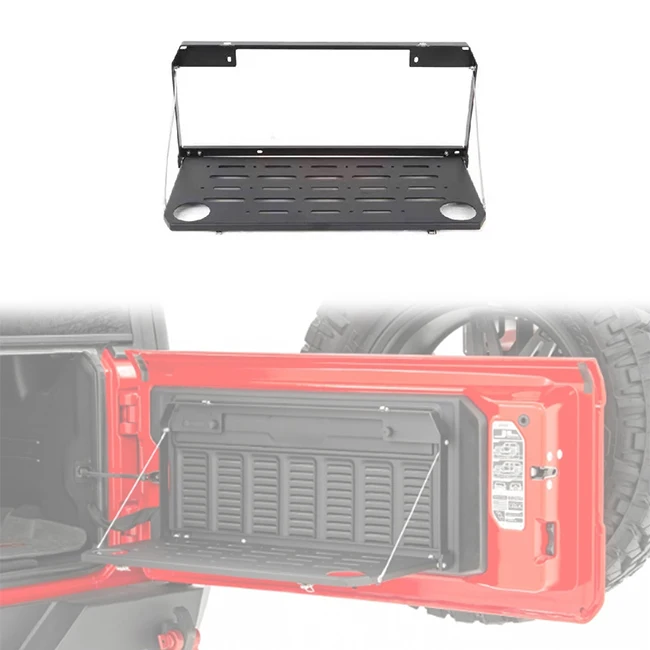 

Popular Steel Folding Rear Tailgate Table For 2018+ For Jeep Wrangler JL Hot Sales Off-Road Accessories New Condition