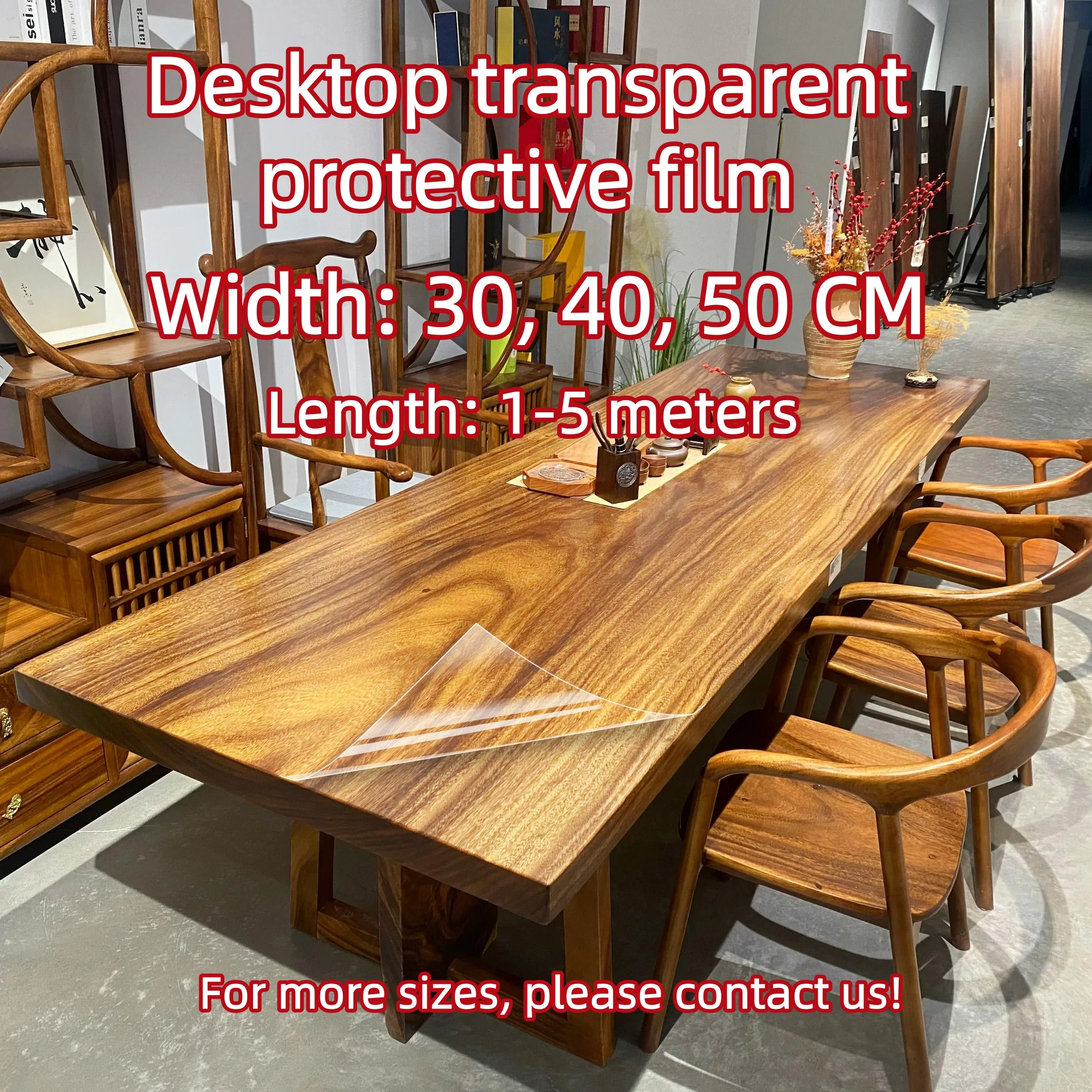 

Marble scratch resistant and heat-resistant furniture glass self-adhesive high-definition transparent desktop protective film