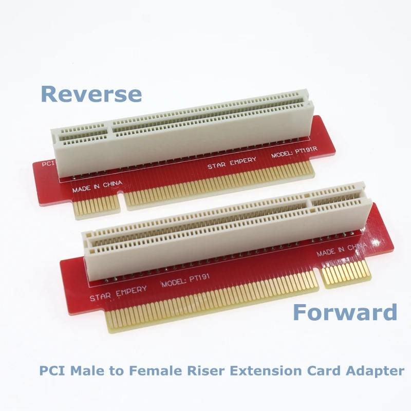 PCI Male to Female Riser Extension Card Adapter 90 Degree Angled Type 32bit Straight Line Pipe Cards For 1U IPC Chassis