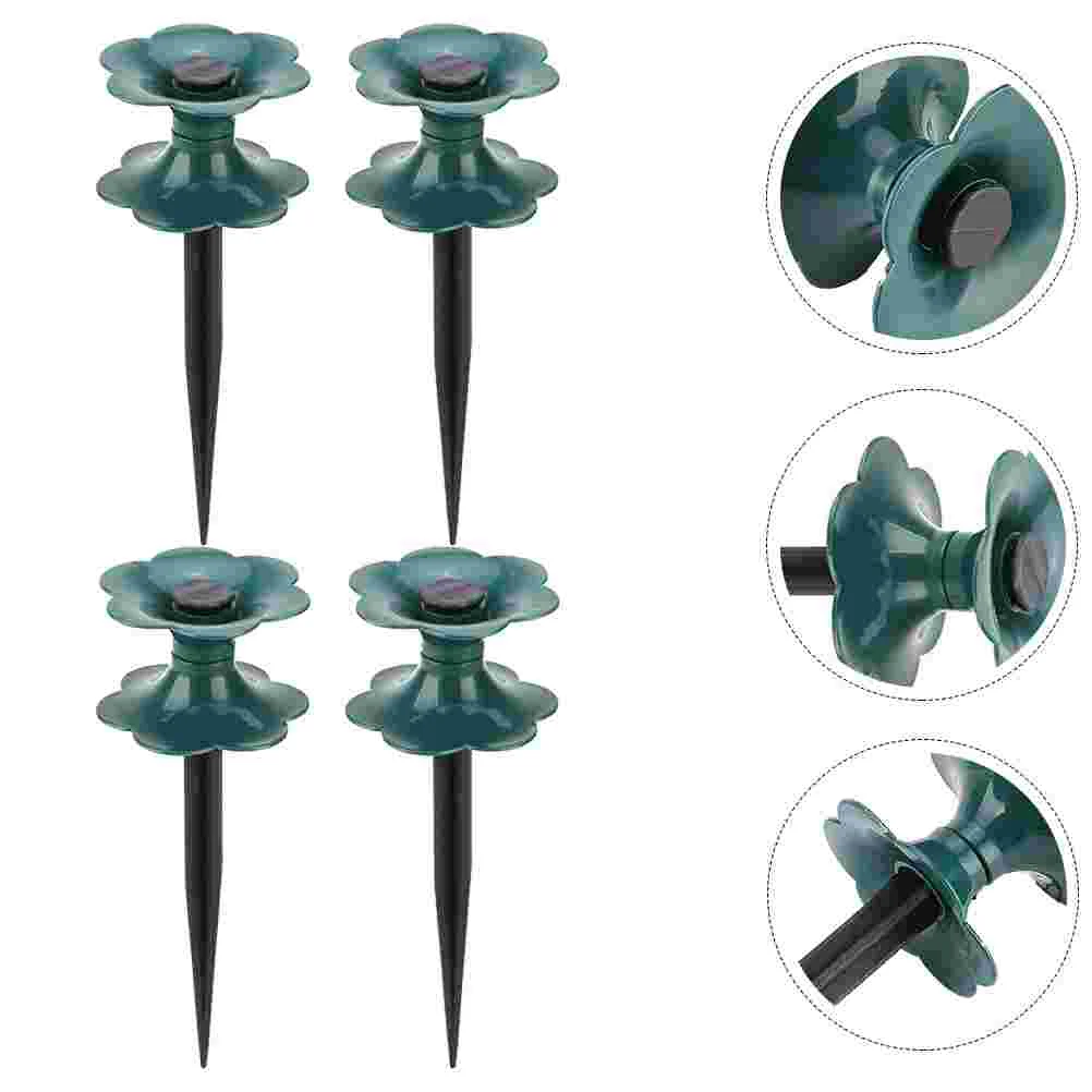 

4pcs Hose Guide Spikes Garden Hose Stakes Heavy Duty Winding Pipe Wheels for Efficient Plant Watering and Protection