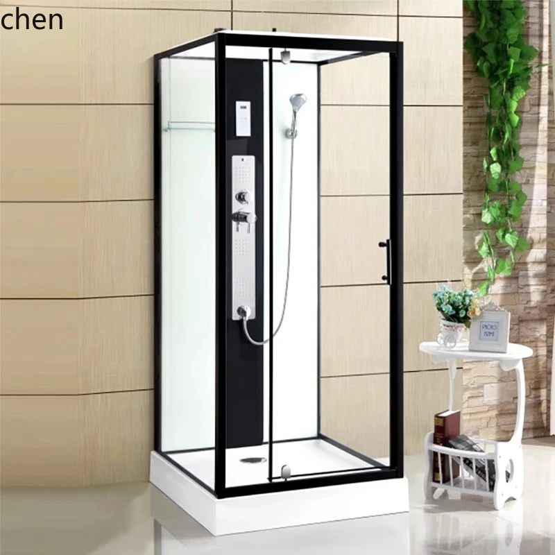 

ZML square shower room, small apartment bathroom, tempered glass partition, integral bathroom