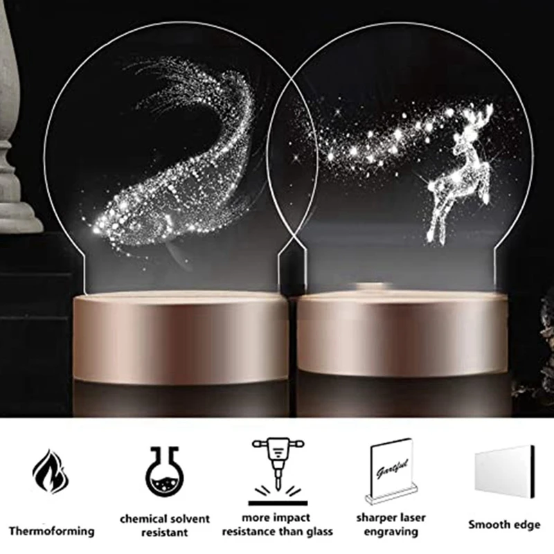 16 Pcs Transparent Sheets 16 Pieces 2 Mm Acrylic Organic Glass Sheets Transparent Acrylic Plates Round Squares