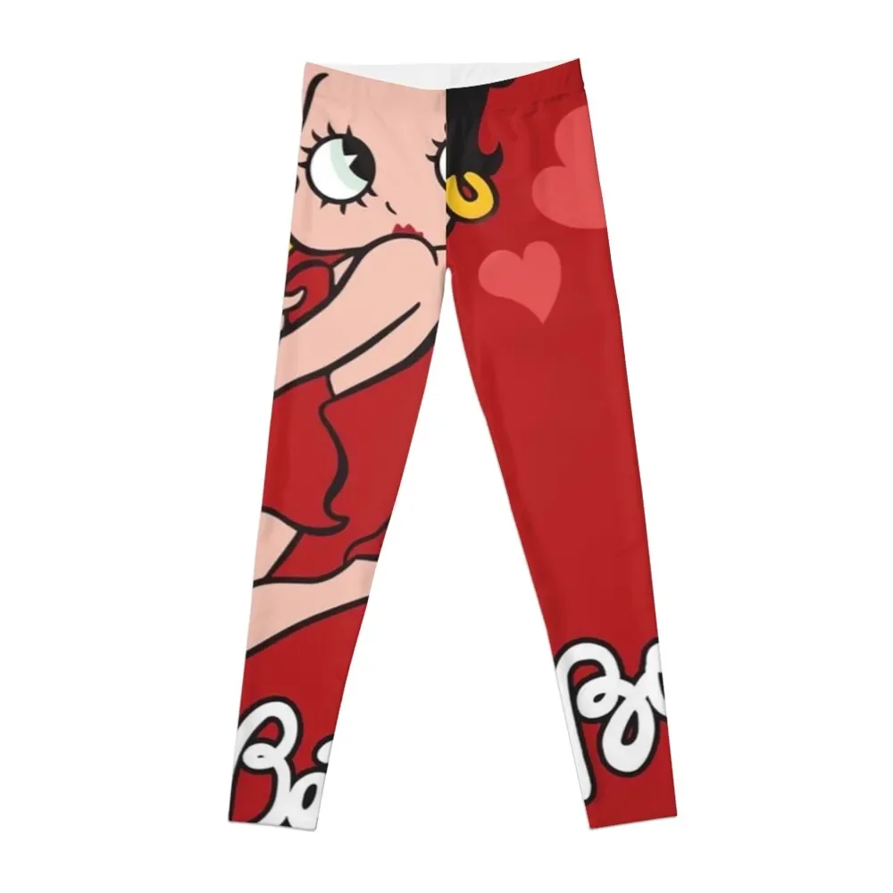 

Red Love - Betty Cartoon Poster Leggings for fitness gym's sportswear push up fitness Womens Leggings
