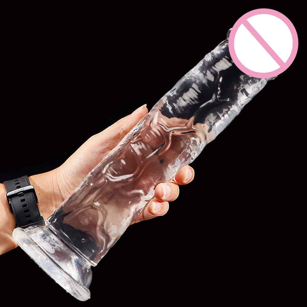 6Sizes Transparent Soft Real Vein Huge Dildo Soft Sexy Penis Adult Sex Toys For Women Men Gay Masturbate Anus Stimulate Products