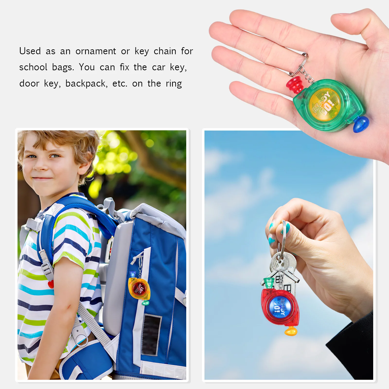 3 pcs Mini Handheld Game Keychain Pendants For Kids Single Double Mode Reaction Training Memory Rhythm Games Toddler Party