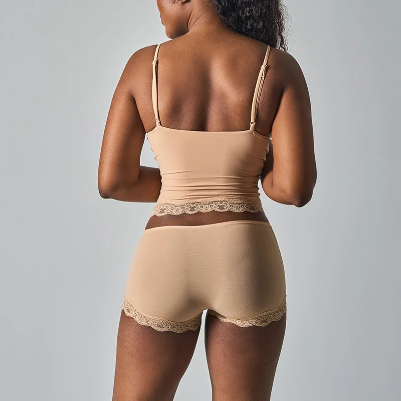 women's pajamas Pure Desire Style Lace Inner Strap Underwear Set for Sexy Deep V Skin friendly Home Clothes Set sleepwear sets