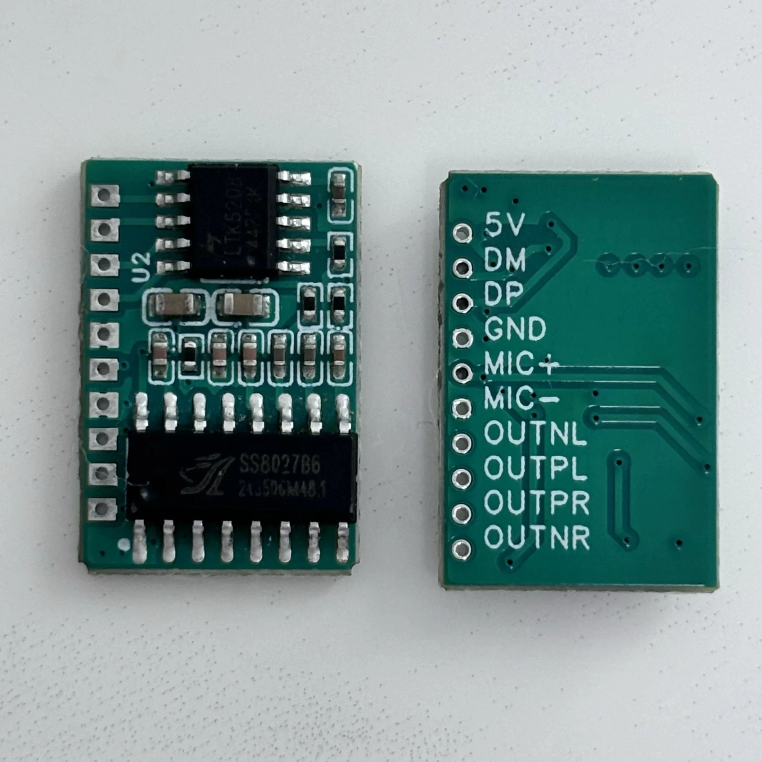 Notebook USB Driver-free Sound Card Module Built-in High-power Amplifier Can Be Connected to a Mic. Support Dual-channel Speaker