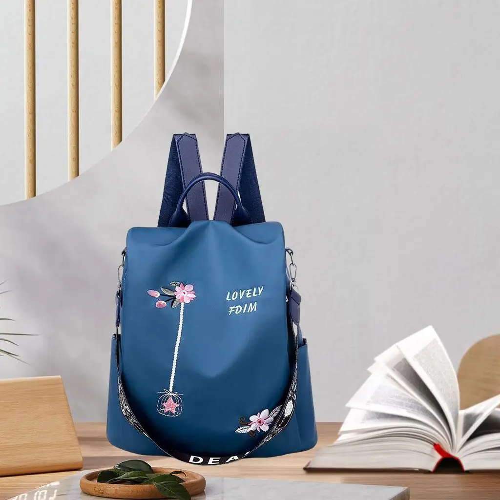 Waterproof Nylon Laptop Bag for Women Girls University Backpack Large Bookbag Sports Daypack Casual Shoulder Tote