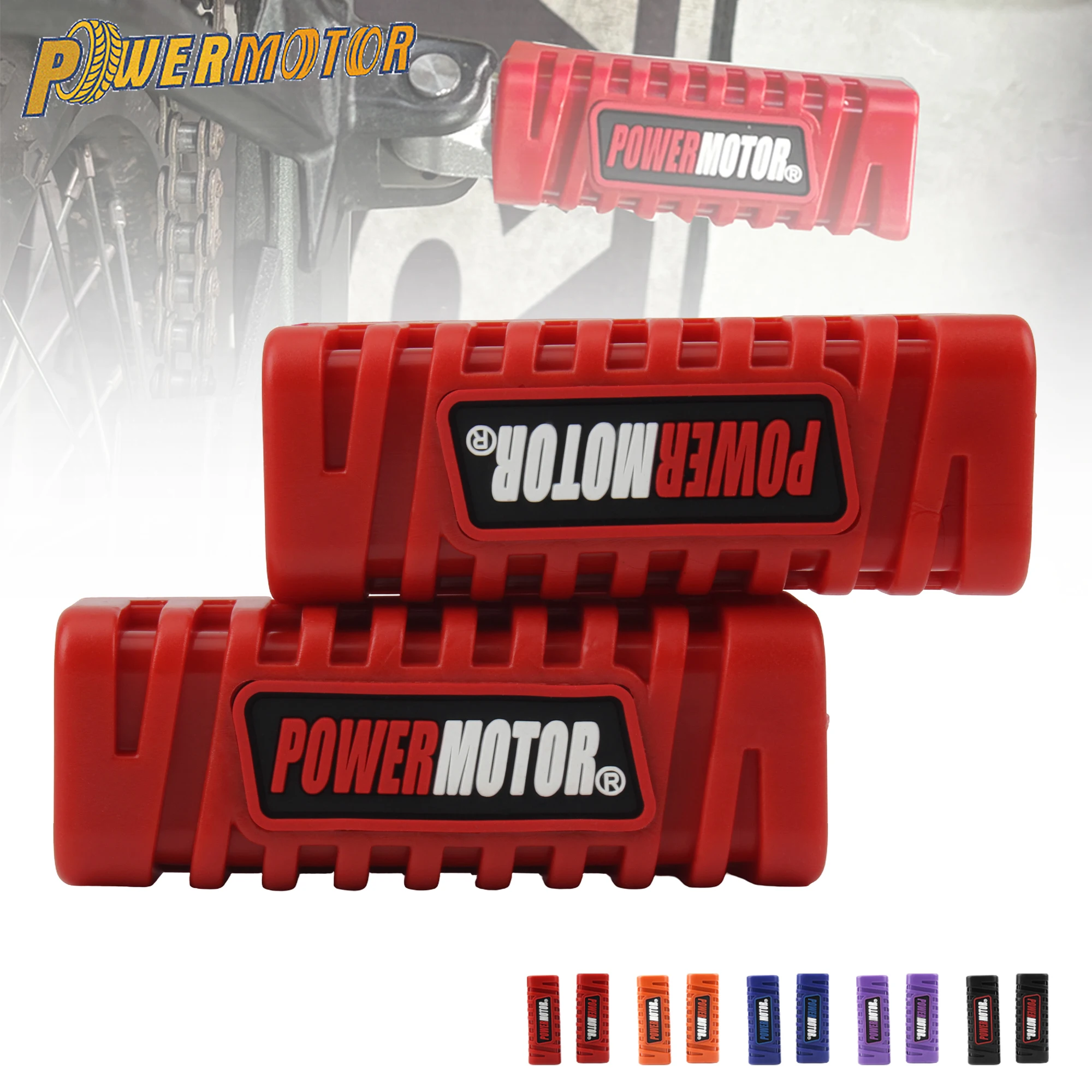 

2pcs Enduro Motorcycle Non-slip Front Foot Pedal Rubber Cover Adjustable Footrest DirtBike Motocross Supermoto Modified Parts