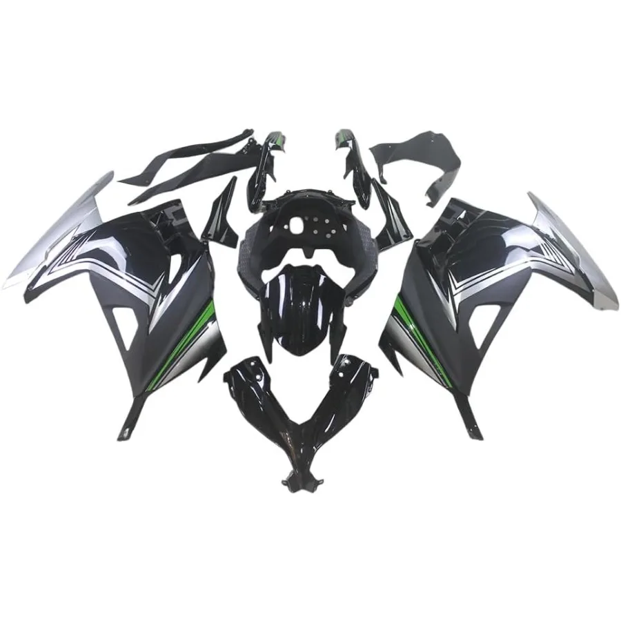 

ABS Plastic Black Silver Injection Fairing Kit for Kawasaki EX300R Ninja 300 20132017 Motorcycle Bodywork Body Frame Replacemen