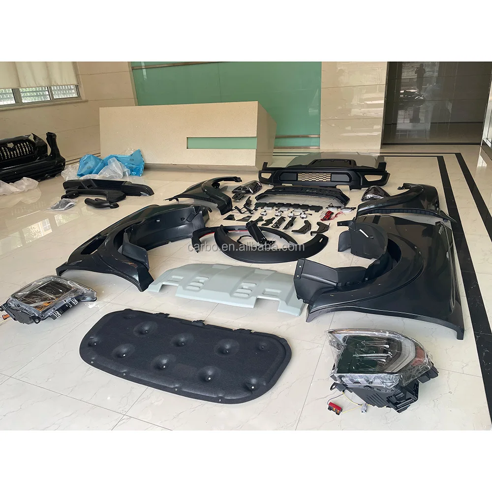 طقم هيكل السيارة 2012-2021 رينجر T6 T7 T8 مصد السيارة لفورد رينجر ترقية F150 رابتور بوديكيت #4