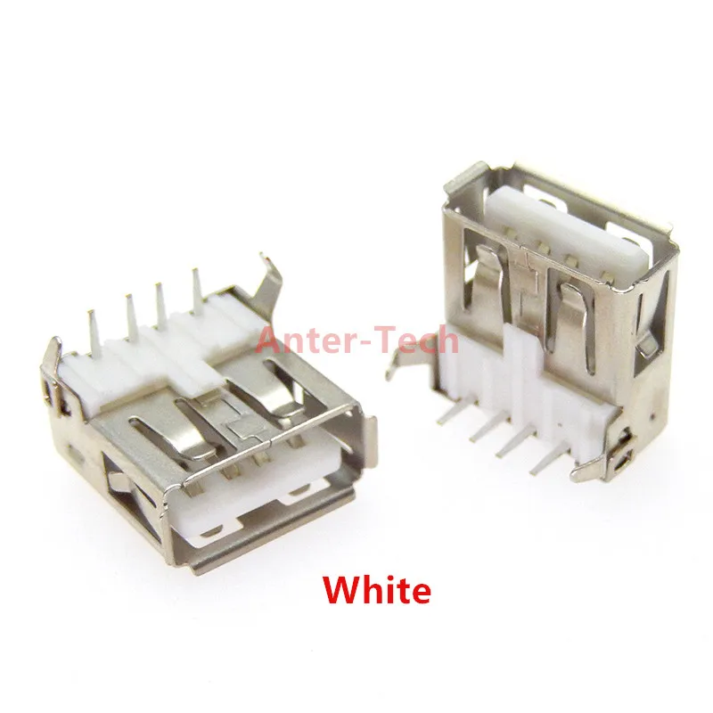 10Pcs USB Type A Standard Port Female Solder Jacks Connector PCB Socket USB-A type