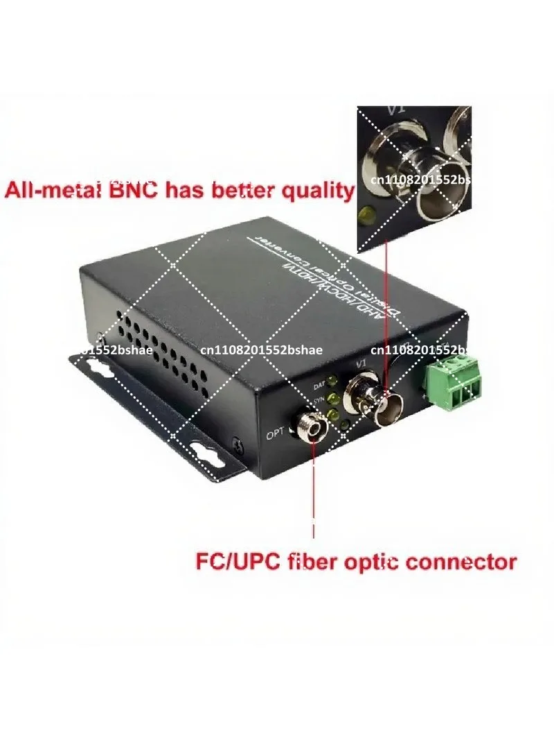 1Ch 1080P TVI CVI/AHD Converter Fiber Optic to BNC Digital Video Converter RS485 fiber optical transmitter and receiver 1pc
