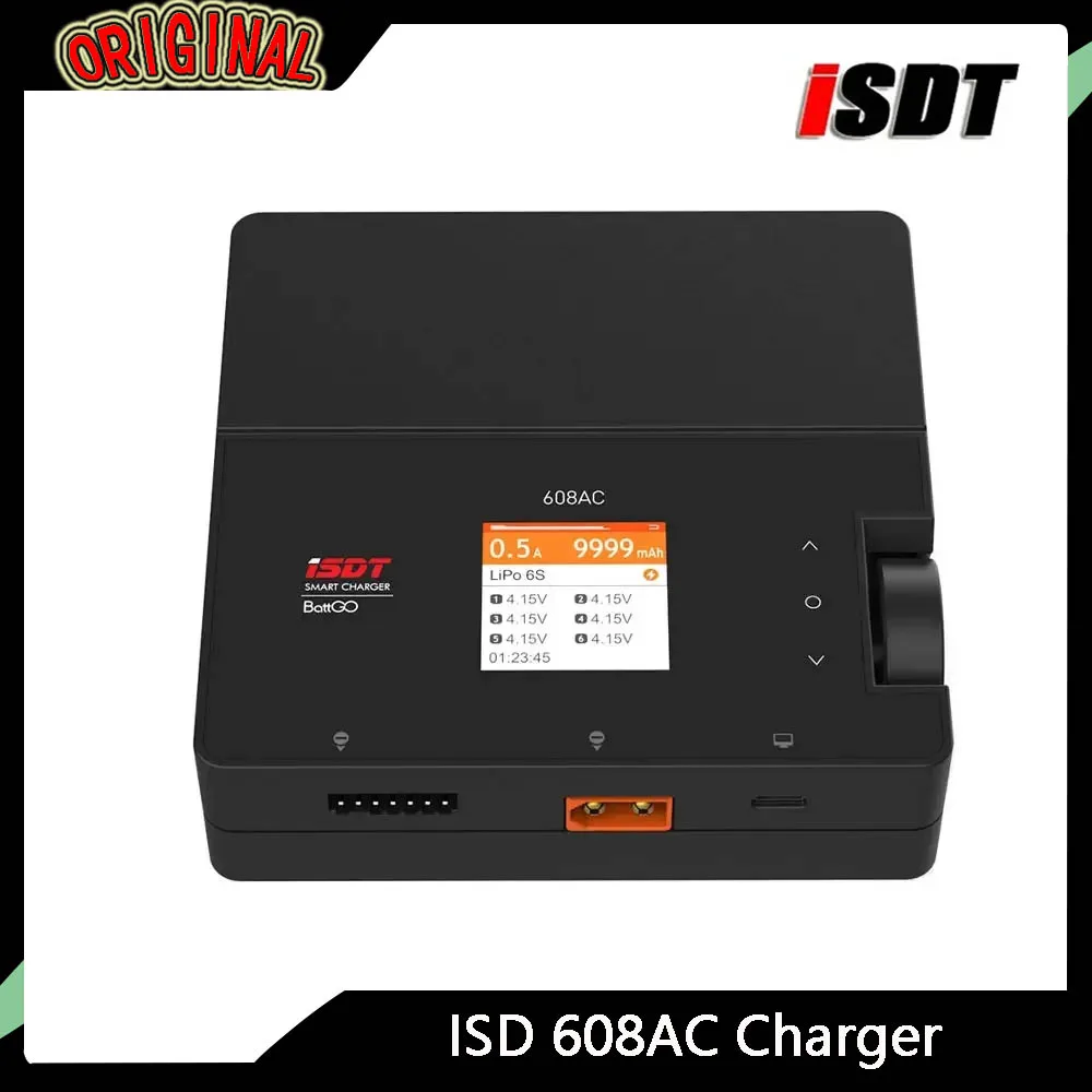 

Интеллектуальное зарядное устройство ISDT 608AC BattGo — AC60W/DC200W 8A, съемный блок питания, быстрая зарядка, для LiPo/Li-ion RC Drone БПЛА