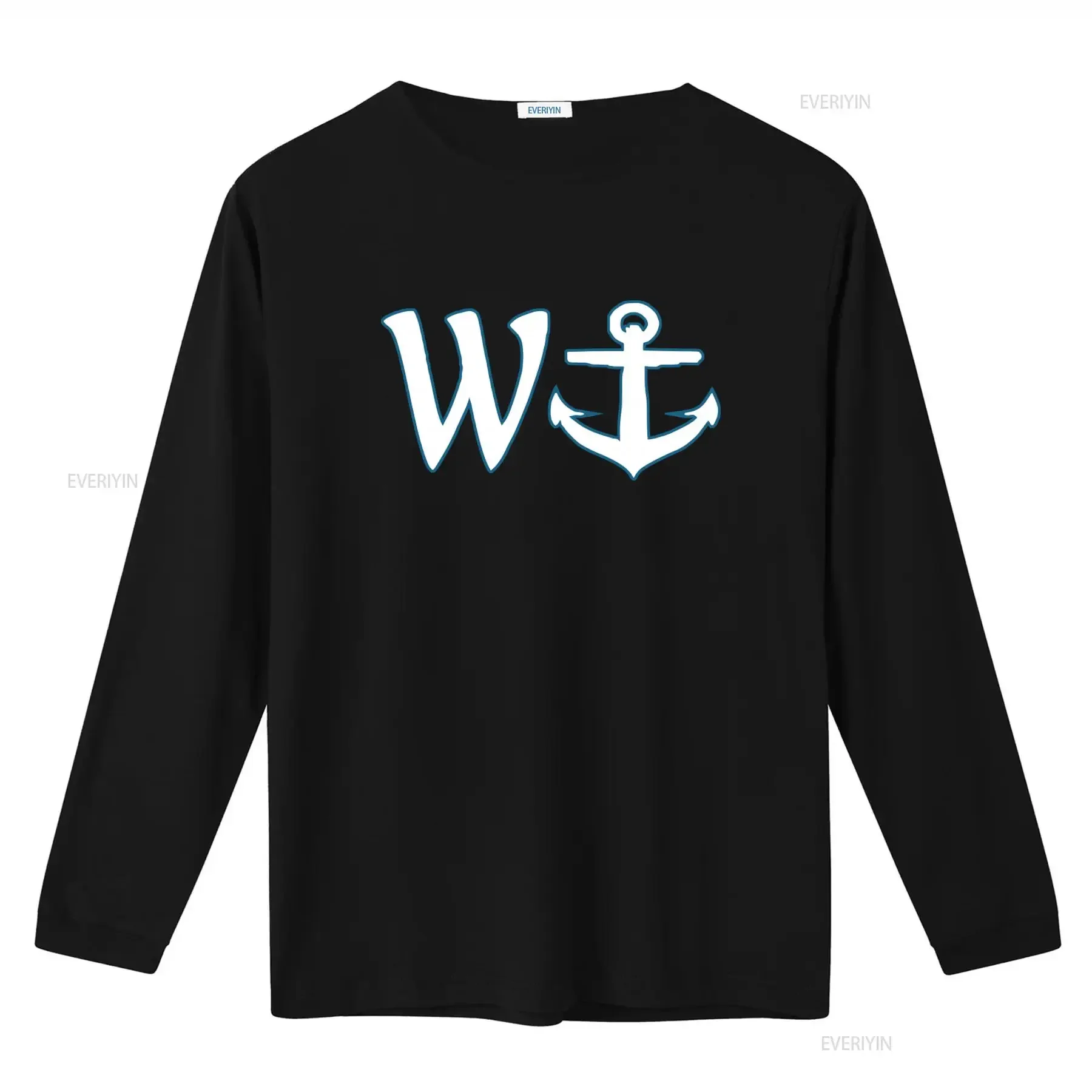Wanker T Shirt W and Anchor Design Funny Stylish for All vintage Washed Top For Everyday Wear streetwear Unisex fashion