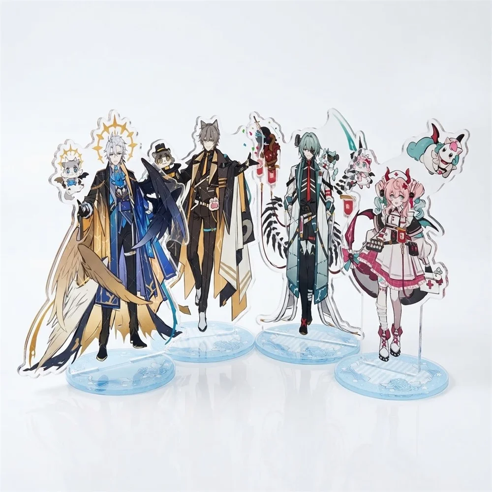 15cm logo Anime Game Genshin Impact Acrylic Keychain Model Cosplay Characters Ornament Accessories Christmas Collection Gifts
