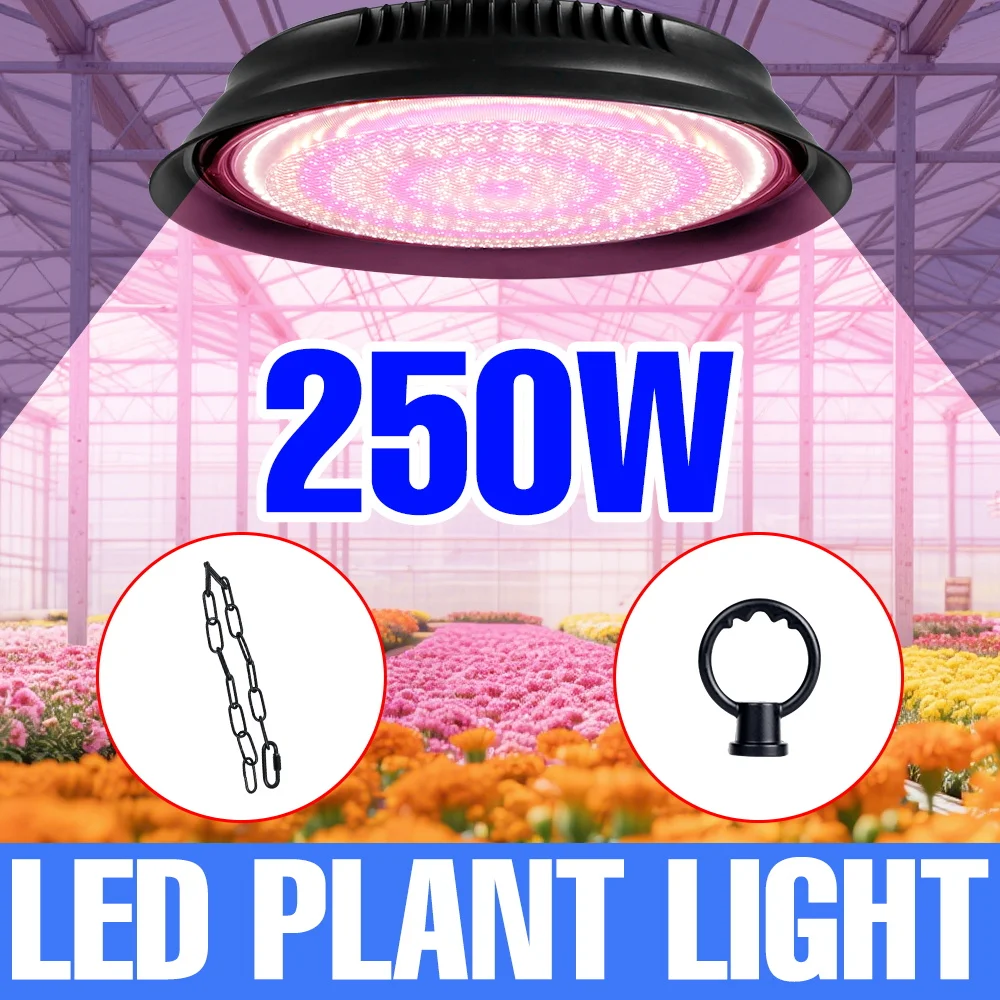 

250W LED Grow Light Full Spectrum Greenhouse Plant Cultivation Tent Hydroponics Lamp For Succulent Fruit Vegetable Fill Lighting