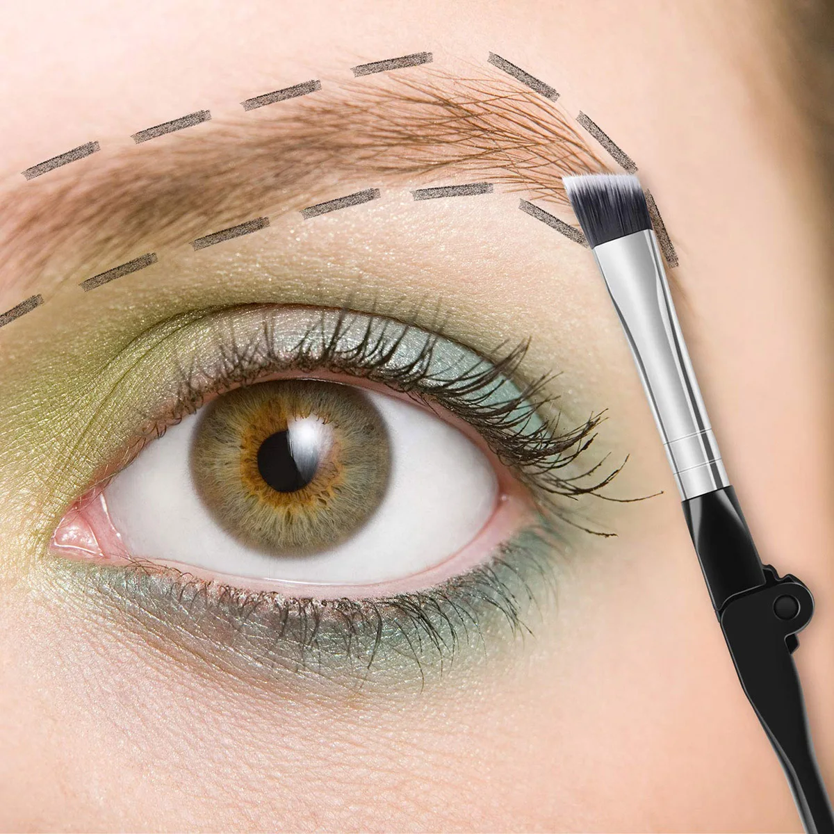 

10Pcs Mini Eyebrow Brush Professional Beauty Tool for Women Girls Ladies Lightweight Easy to Use Black Makeup Brush for Eyebrow