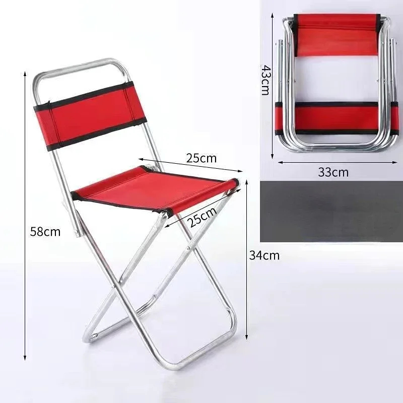 Outdoor Furniture Folding Fishing Chair Lightweight Picnic Camping Chair Aluminium Cloth Outdoor Portable Easy To Carry