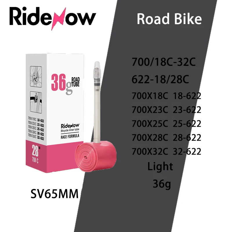 RideNow Bicicleta Ultraleve Tubo Interno Com Kit De Remendo 700X32c Estrada Bicicleta TPU Pneu 45/65/85mm Comprimento Francês Válvula Tubo Super Leve