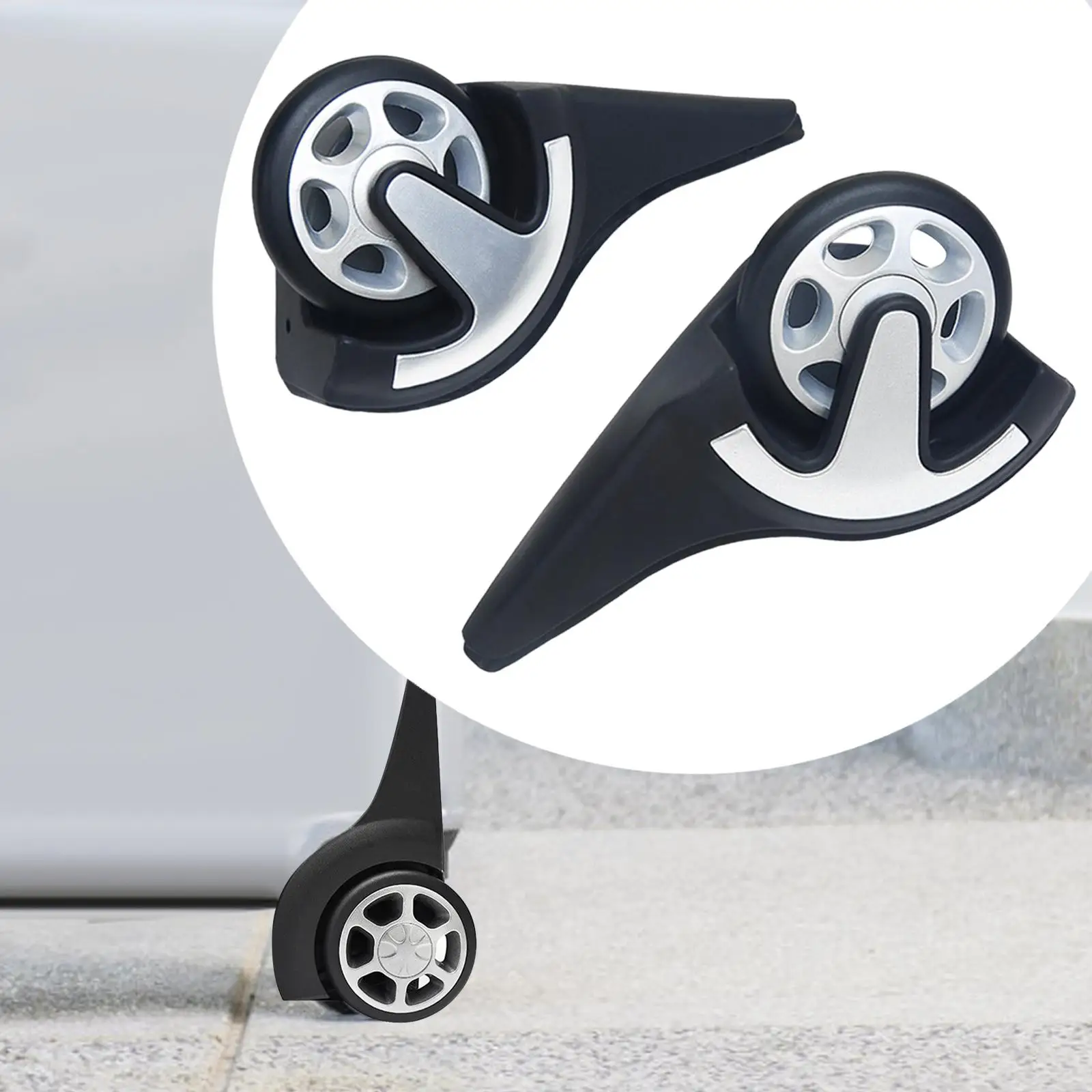 2 Pieces Luggage Replacement Wheels Suitcase Wheels Directional Casters Directional Easy to Instal Trolley Travel Bag Corner