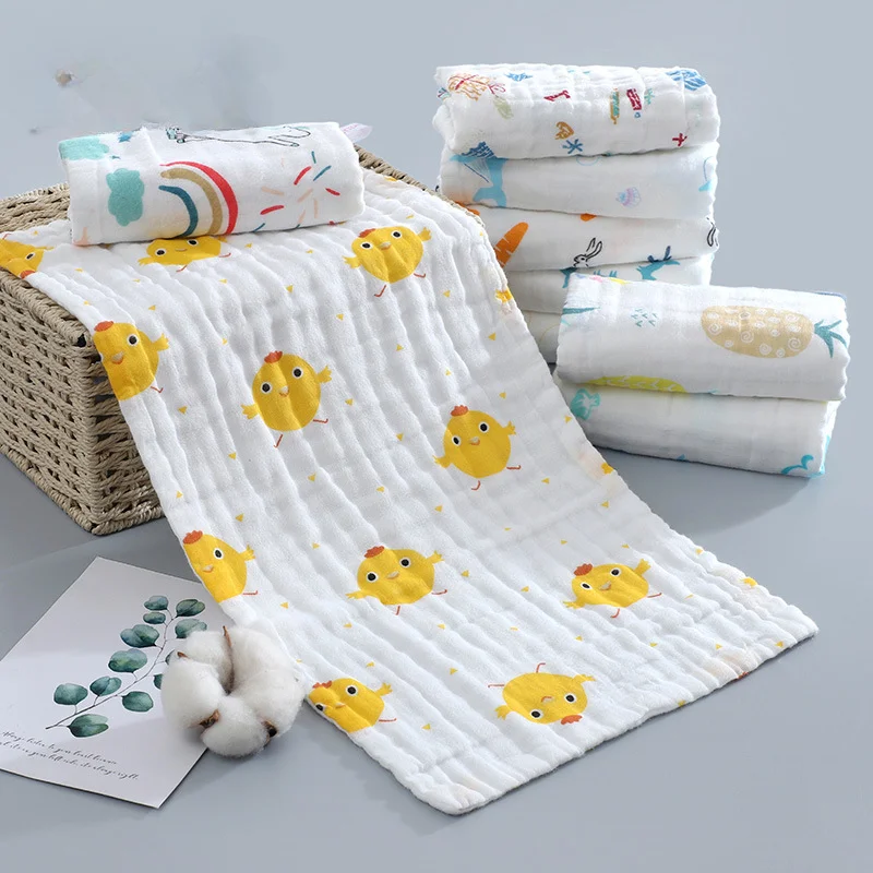 Baby Badetuch Junge Mädchen 100% Baumwolle Baby Handtuch Decke Für Neugeborene Baby Bademantel 6 Schichten Gaze Waschlappen Infant Swaddle