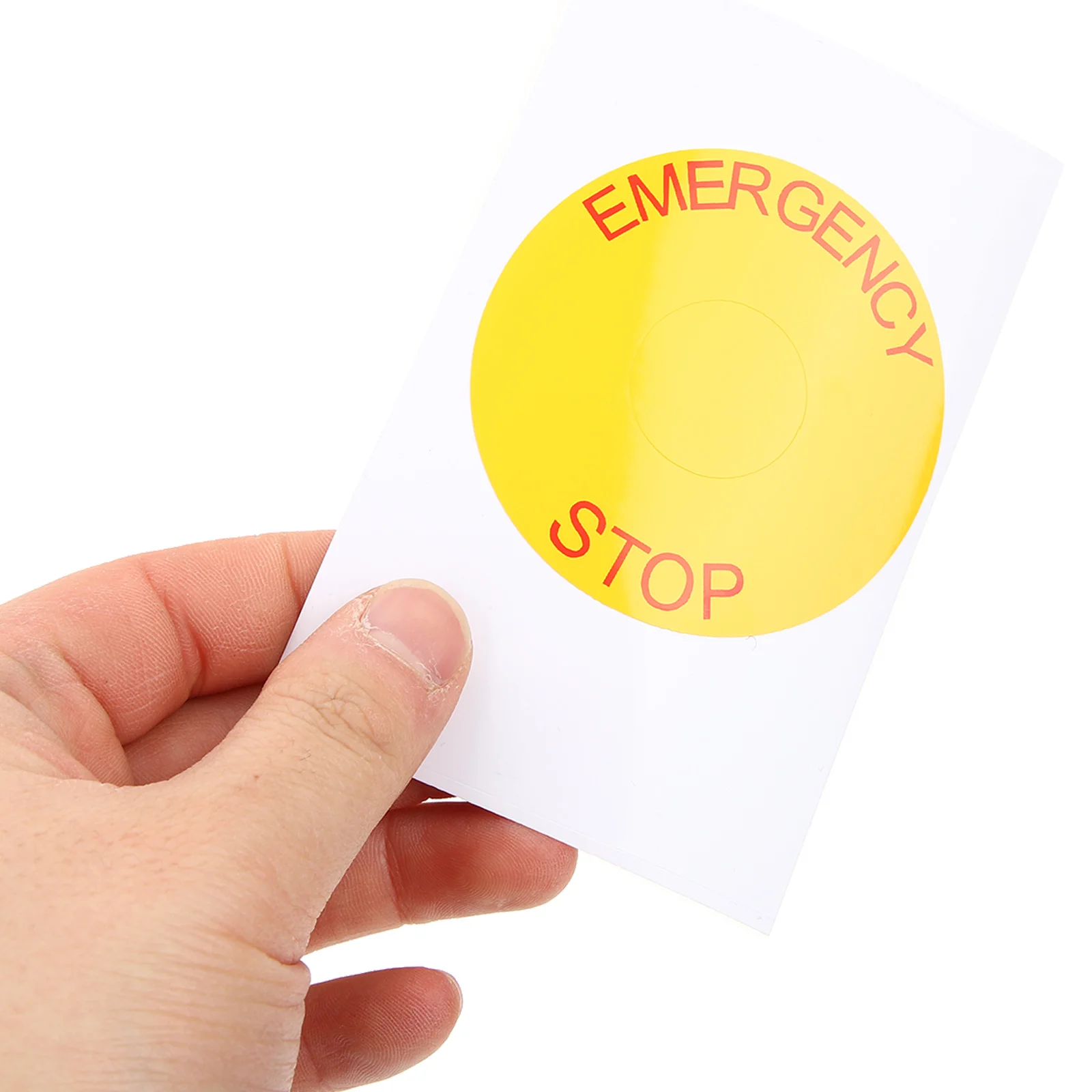 

10 Pcs Emergency Stop Sign Electric Stickers Switch Button Label Shut off Labels Decal